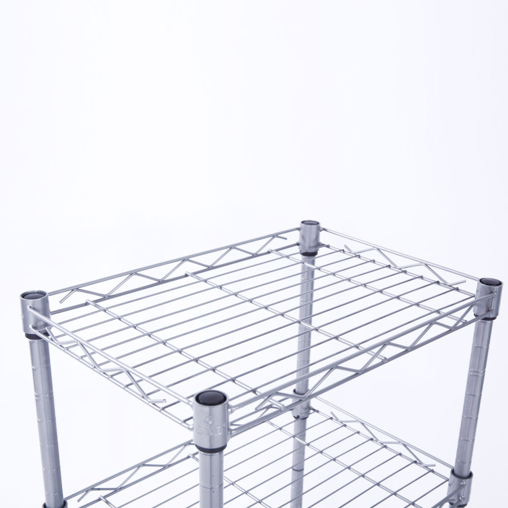 4 Tier Wire Shelving Steel Rack Shelf Adjustable Unit Garage Kitchen Storage Ebay Wire Shelving Installation Template