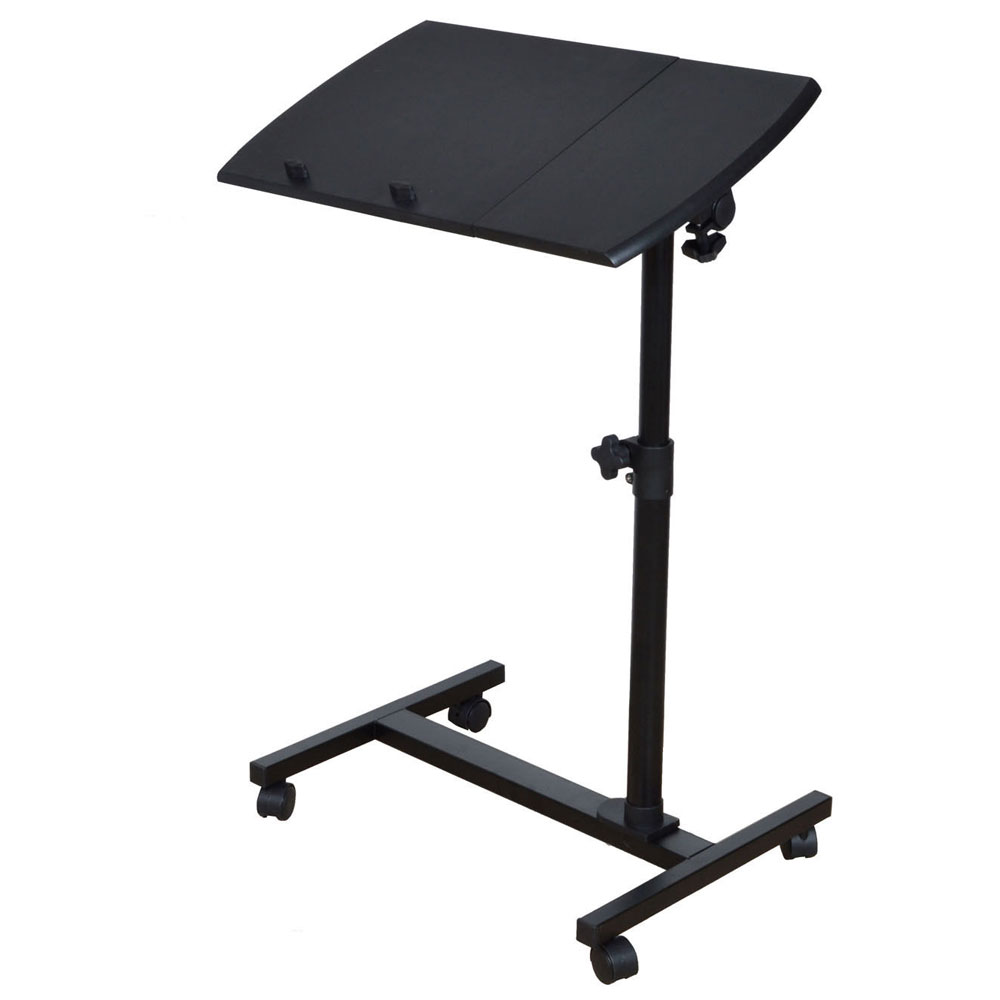 Details About Angle Height Adjule Rolling Laptop Notebook Desk Sofa Bed Table Stand New