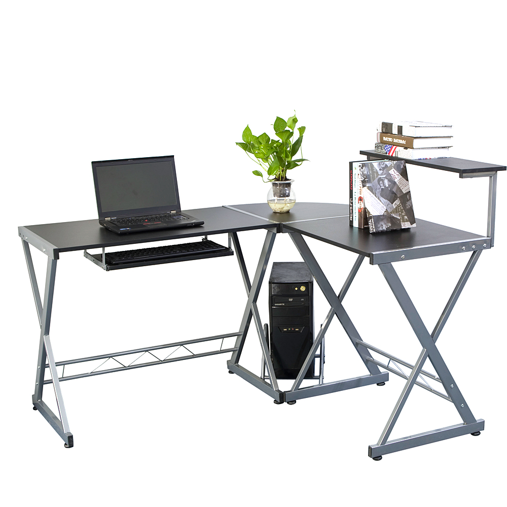 Details About New Computer Desk Pc Laptop Table Workstation Corner Home Office L Shape