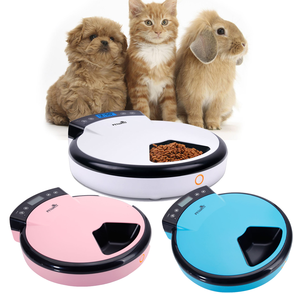 Abs Automatic Lcd Pet Feeder For Dogs Cats Dry Wet Food 5