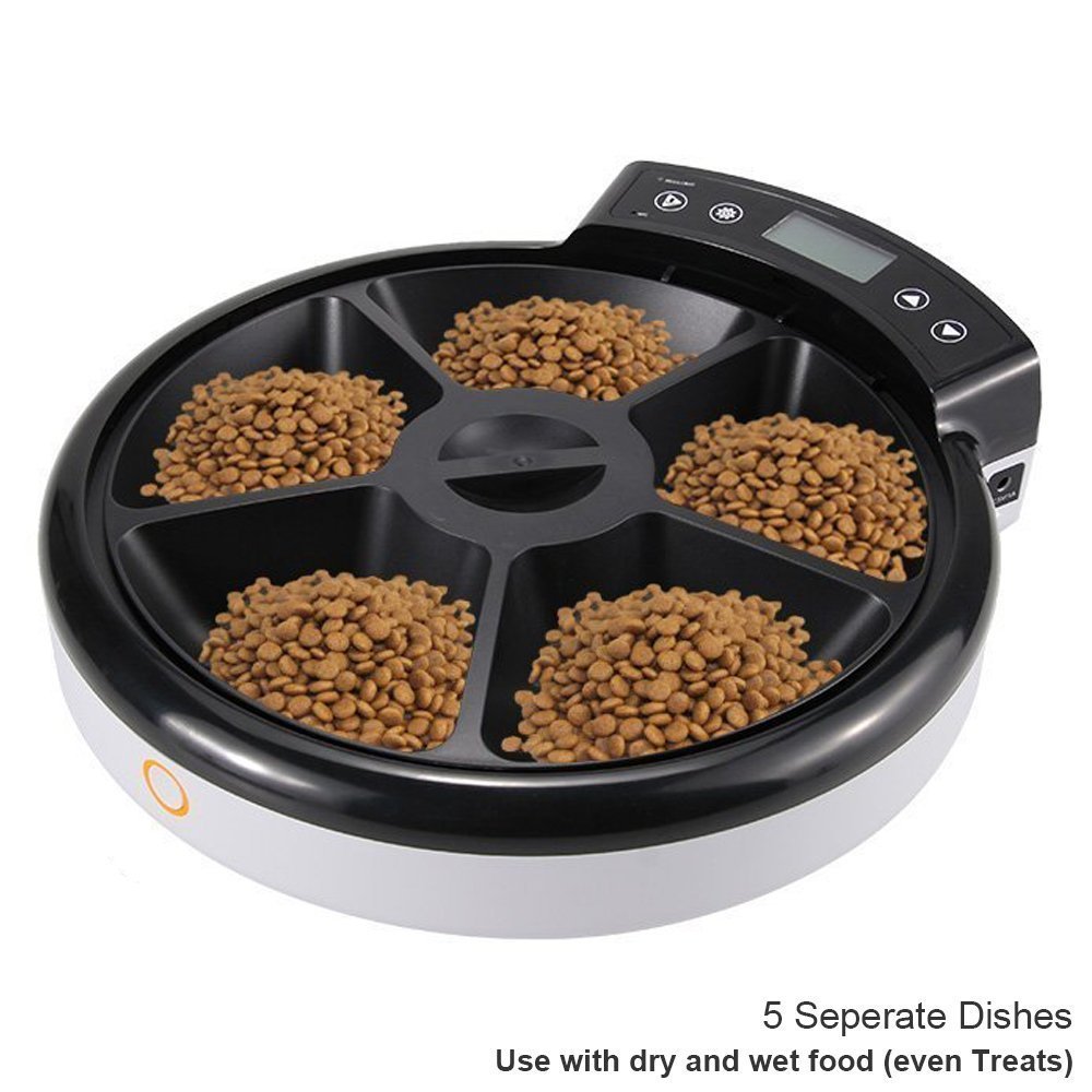 Abs Automatic Lcd Pet Feeder For Dogs Cats Dry Wet Food 5