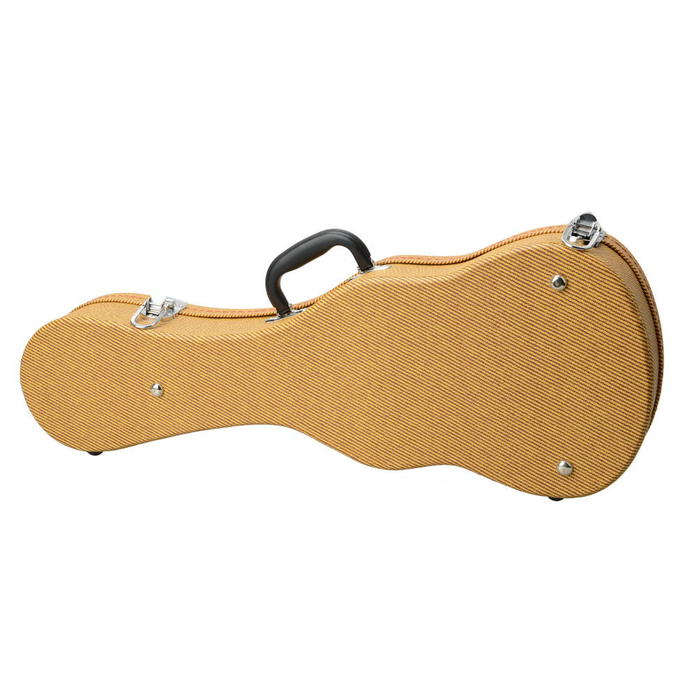 New 24" Deluxe Concert Ukulele Hard Case tweed Yellow eBay