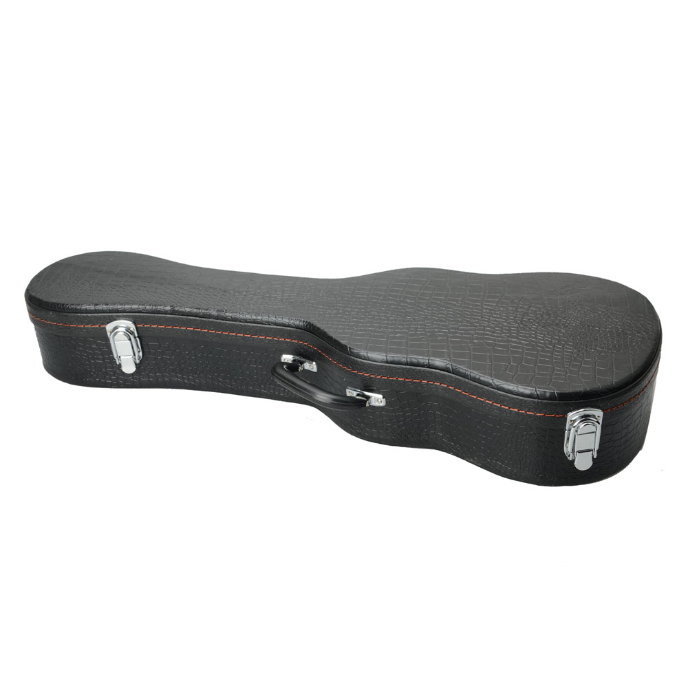 New 26" Deluxe Protable Tenor Ukulele Hard Case Leather Black eBay