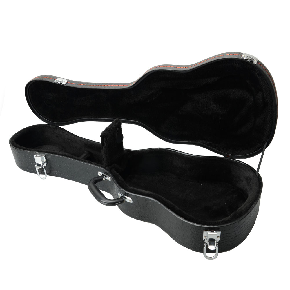 New 26" Deluxe Protable Tenor Ukulele Hard Case Leather Black eBay