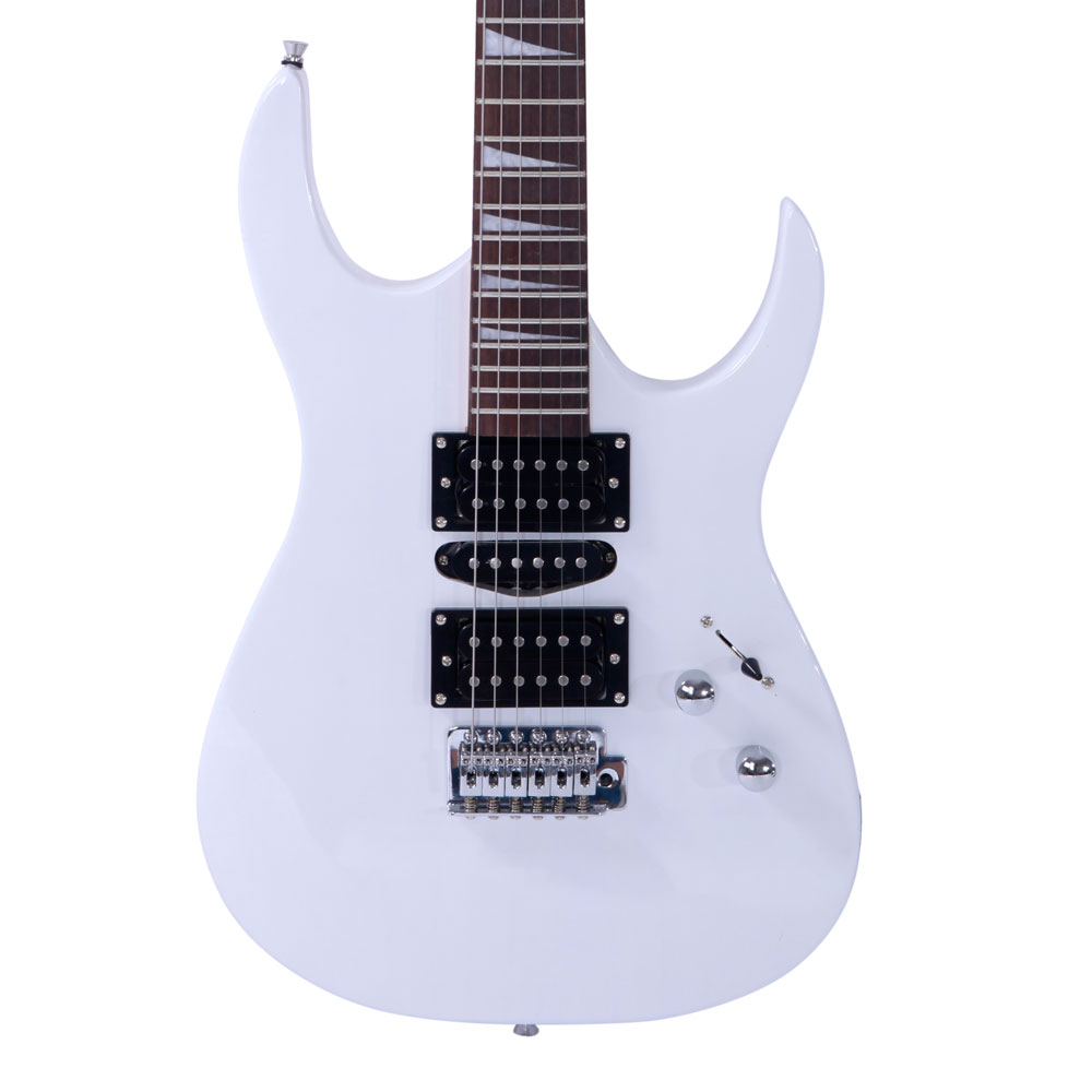 New White Flame Type Maple Wood 24 Frets Beginner Electric Guitar Set