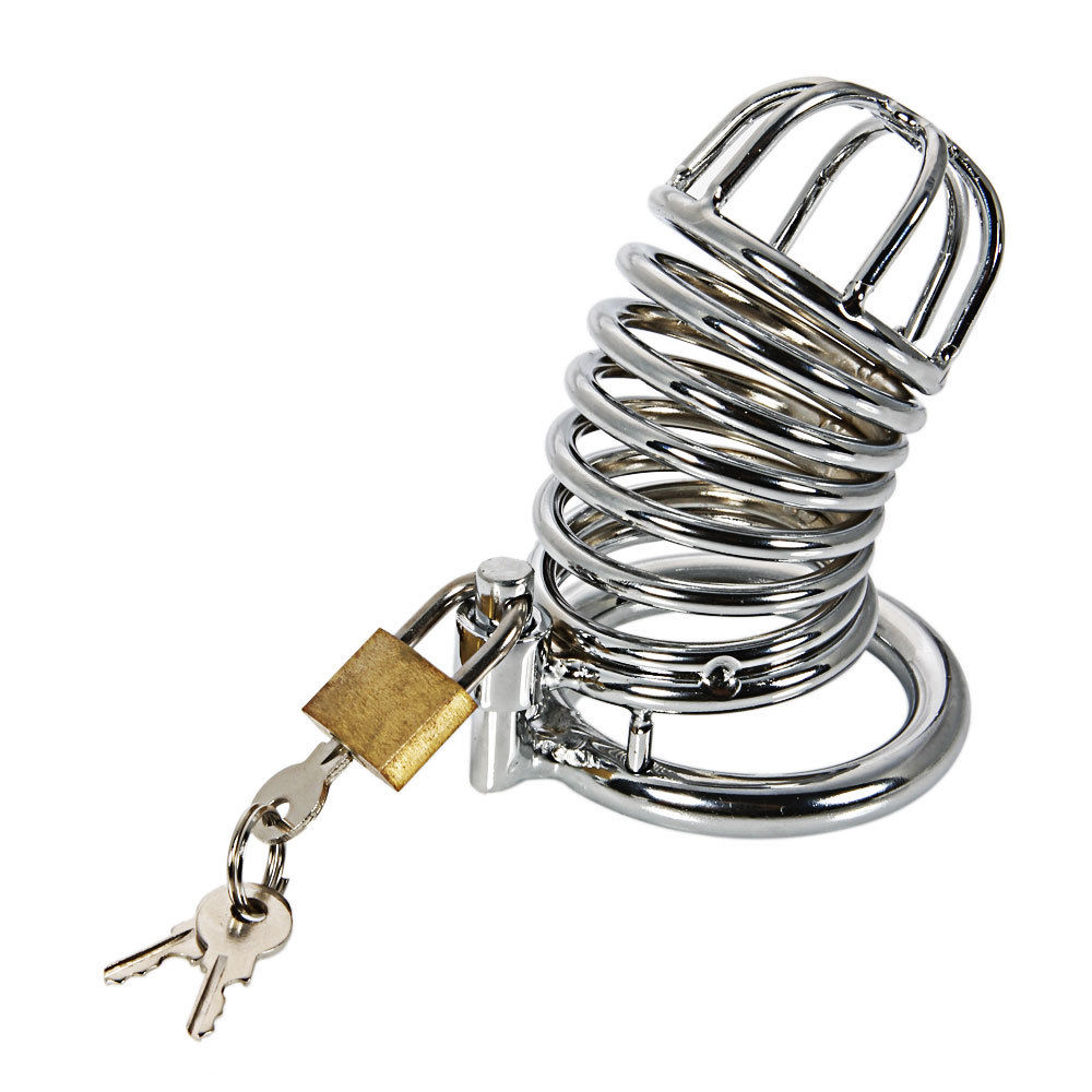 Cage Chastity Rings | 2 quot stainless steel male chastity device ring cage lockable Cage Chastity Rings | 2 quot stainless steel male chastity device ring cage lockable