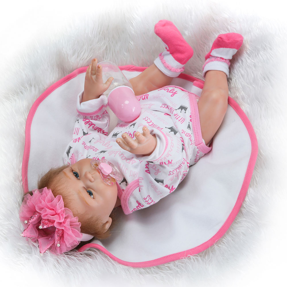 18" Reborn Silicone Twin Dolls Boy Girl Vinyl Baby Sleep ...