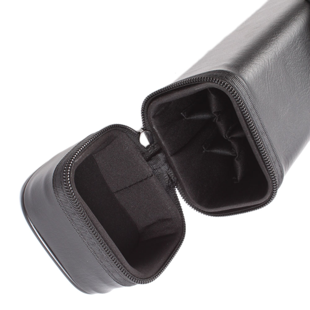 Black 2x3 1/2 Hard Case Pool Cue Billiard Stick Carrying Case 5 Hole