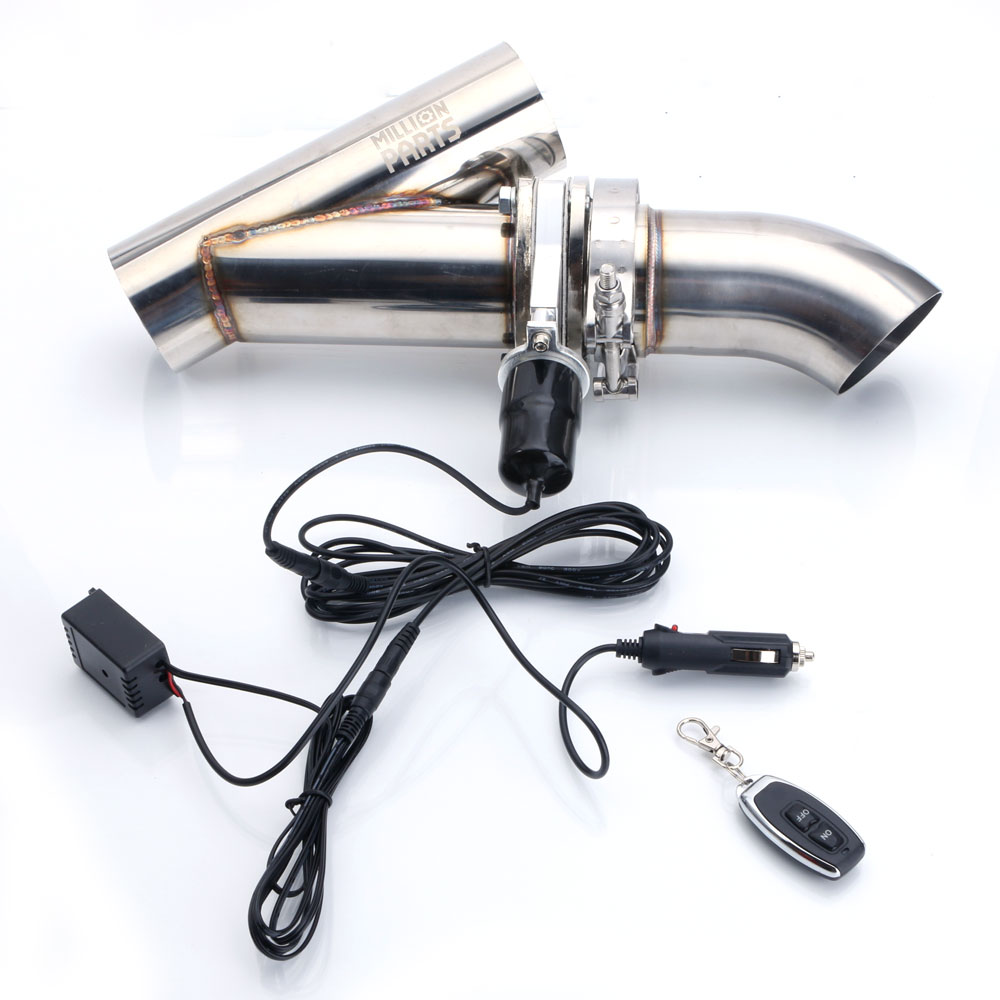 3" Inch 76mm Electric Exhaust Muffler Valve Cutout System Dump Wireless