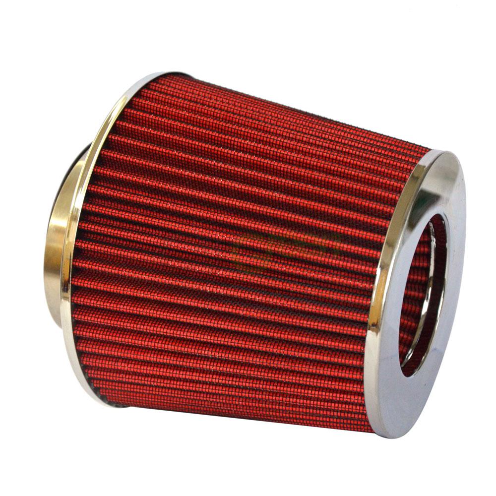 RED UNIVERSAL 3/" 76mm SMALL AIR FILTER FOR DODGE//JEEP SHORT//COLD AIR INTAKE