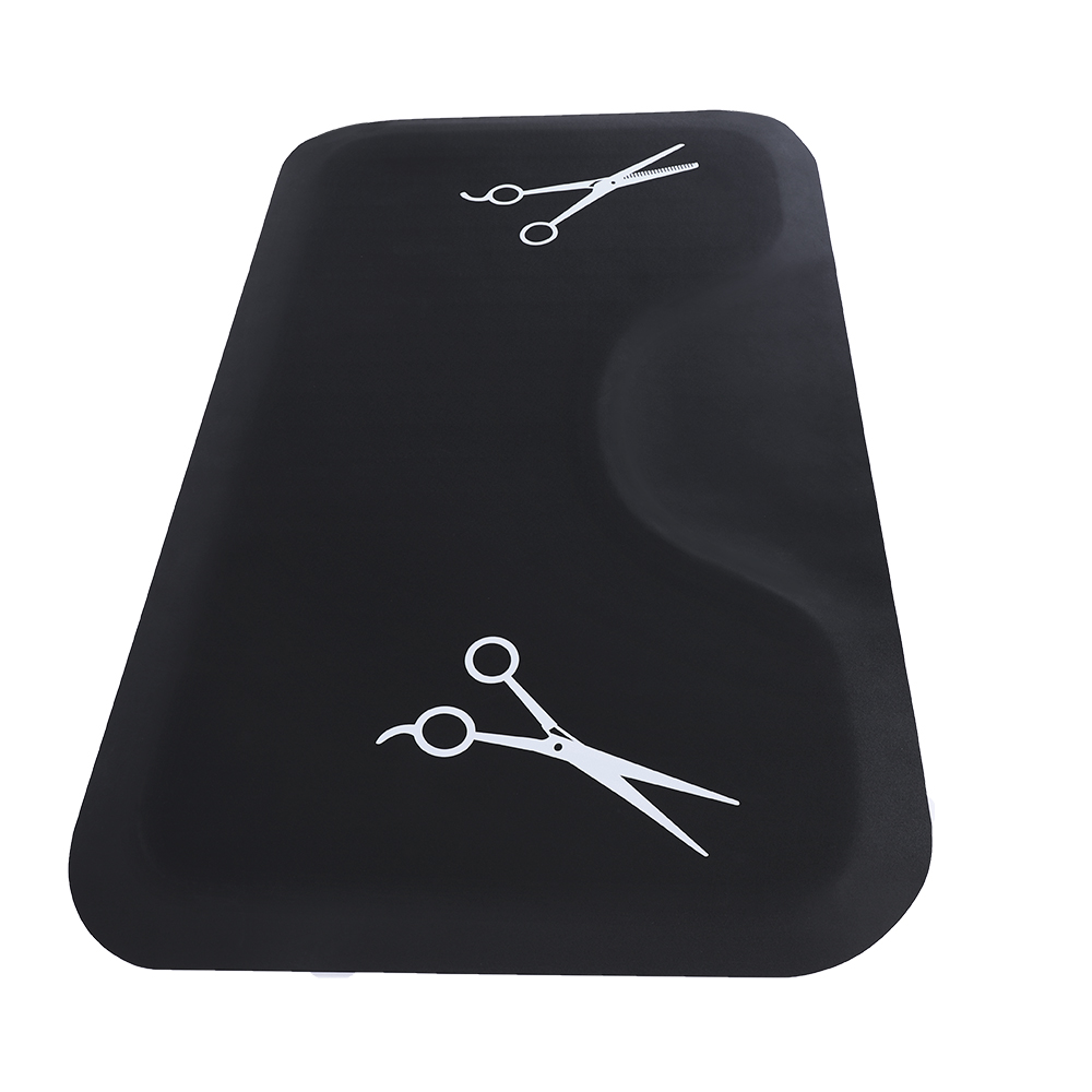 1/2" Salon & Barber Shop Chair AntiFatigue Floor Mat Black Rectangle