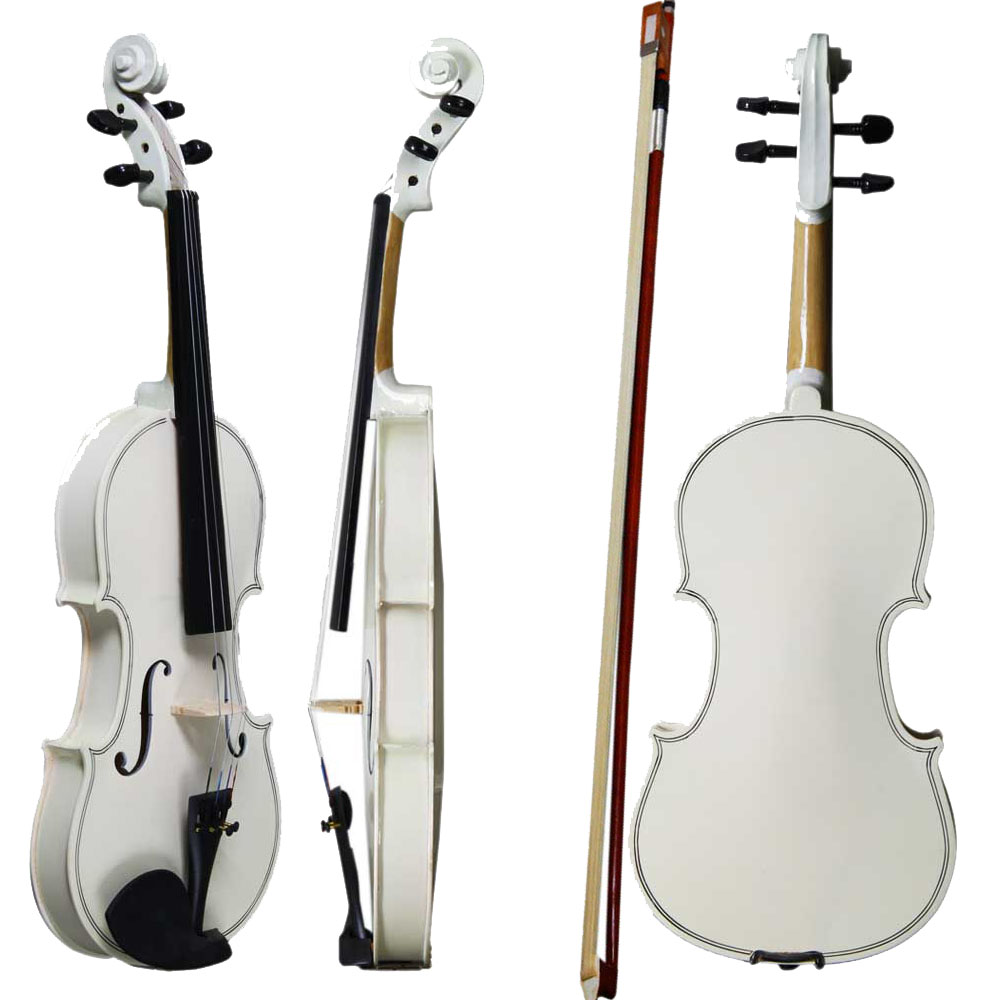 New Acoustic Violin 4/4 Full Size White Color with Case Bow Rosin eBay