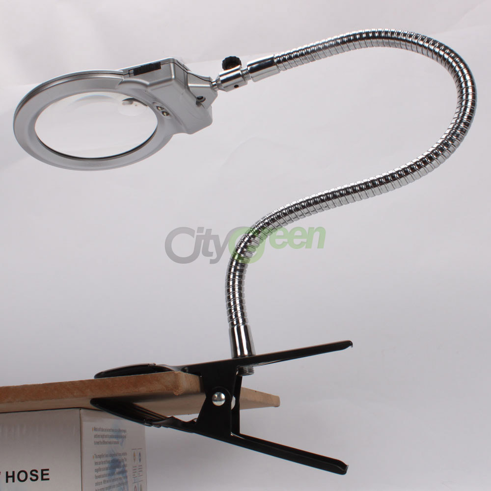 New Lighted Table Top Desk Magnifier Magnifying Glass with ...