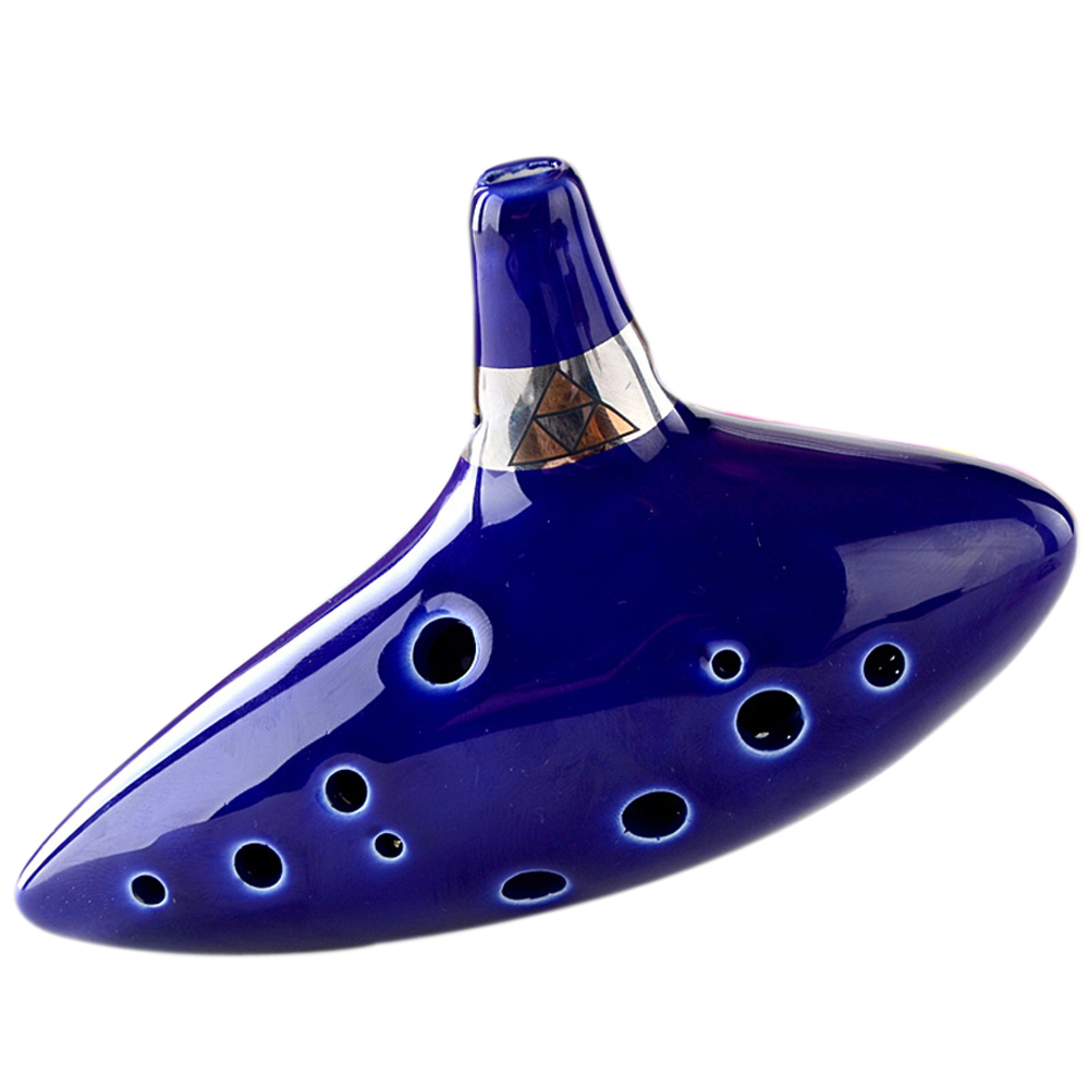 12 Hole Ocarina Ceramic Alto C Legend of Zelda Ocarina Flute Blue Instrument eBay